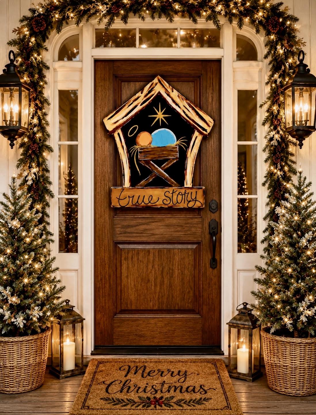 Door Hanger: Christmas, True Story, Large