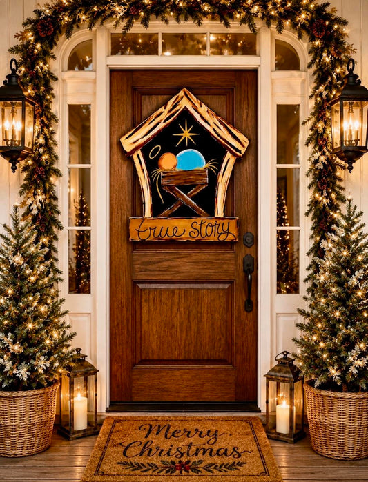 Door Hanger: Christmas, True Story, Large