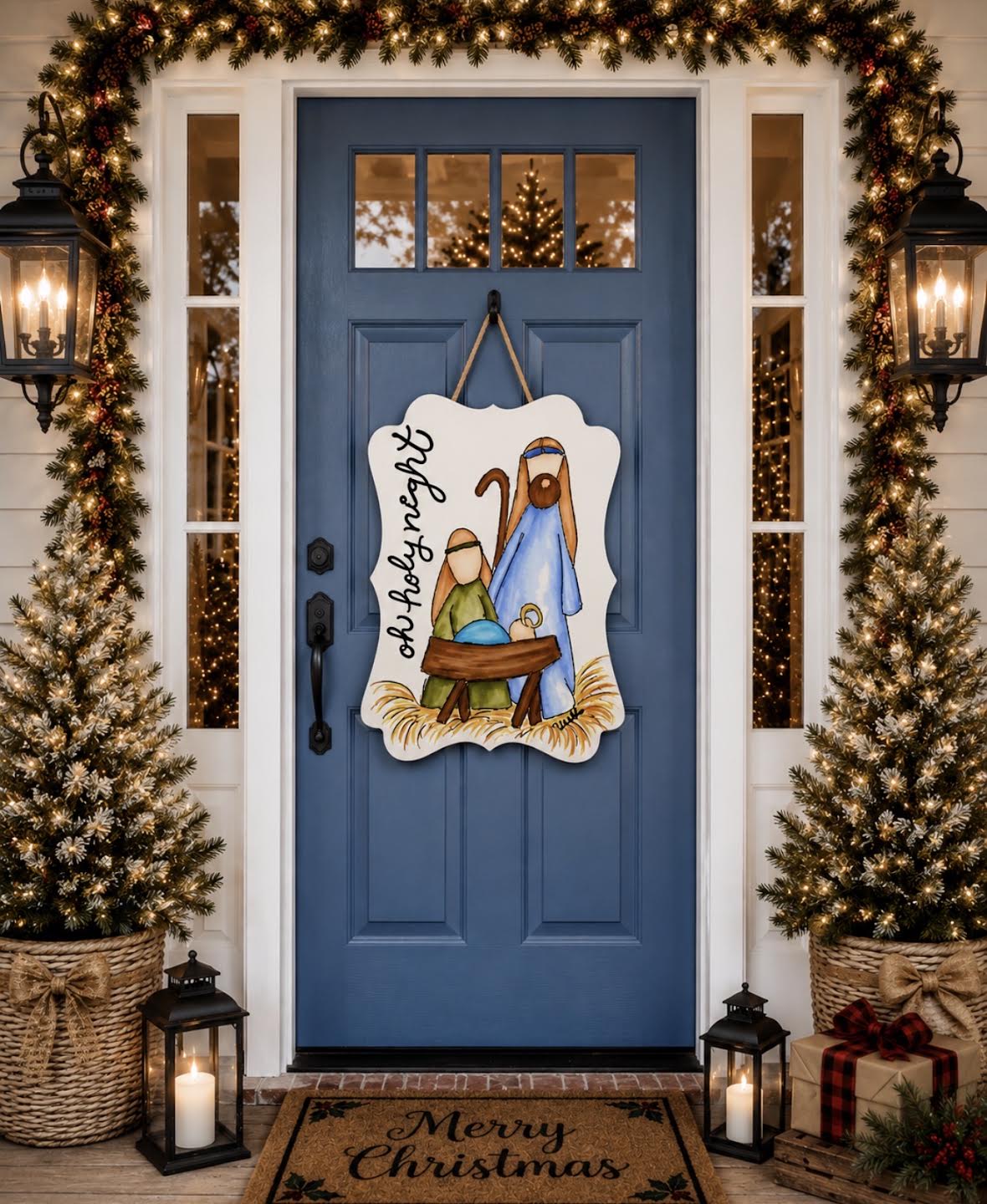 Door Hanger: Christmas, Oh Holy Night, Large