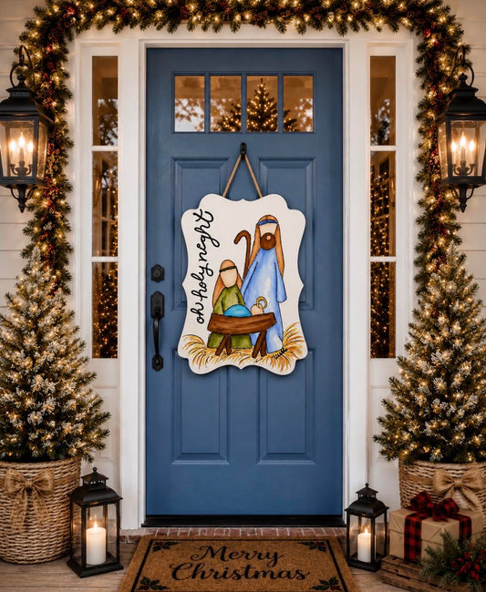 Door Hanger: Christmas, Oh Holy Night, Large