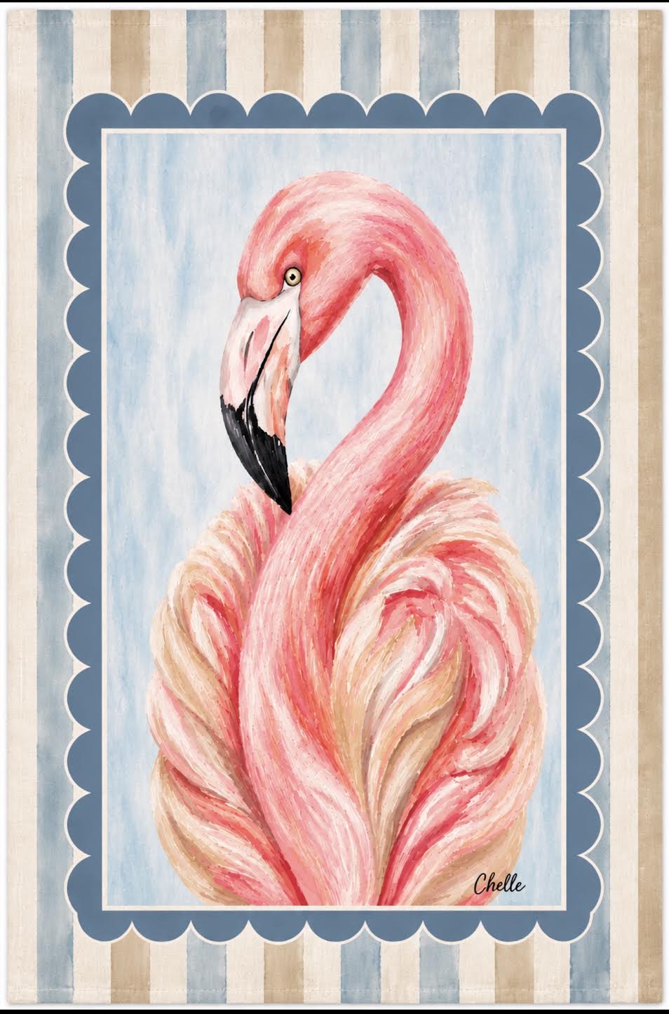 Garden Flag: Hallie the Flamingo