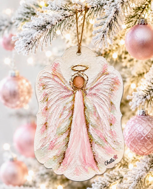 Christmas Ornament: Angel in Pink
