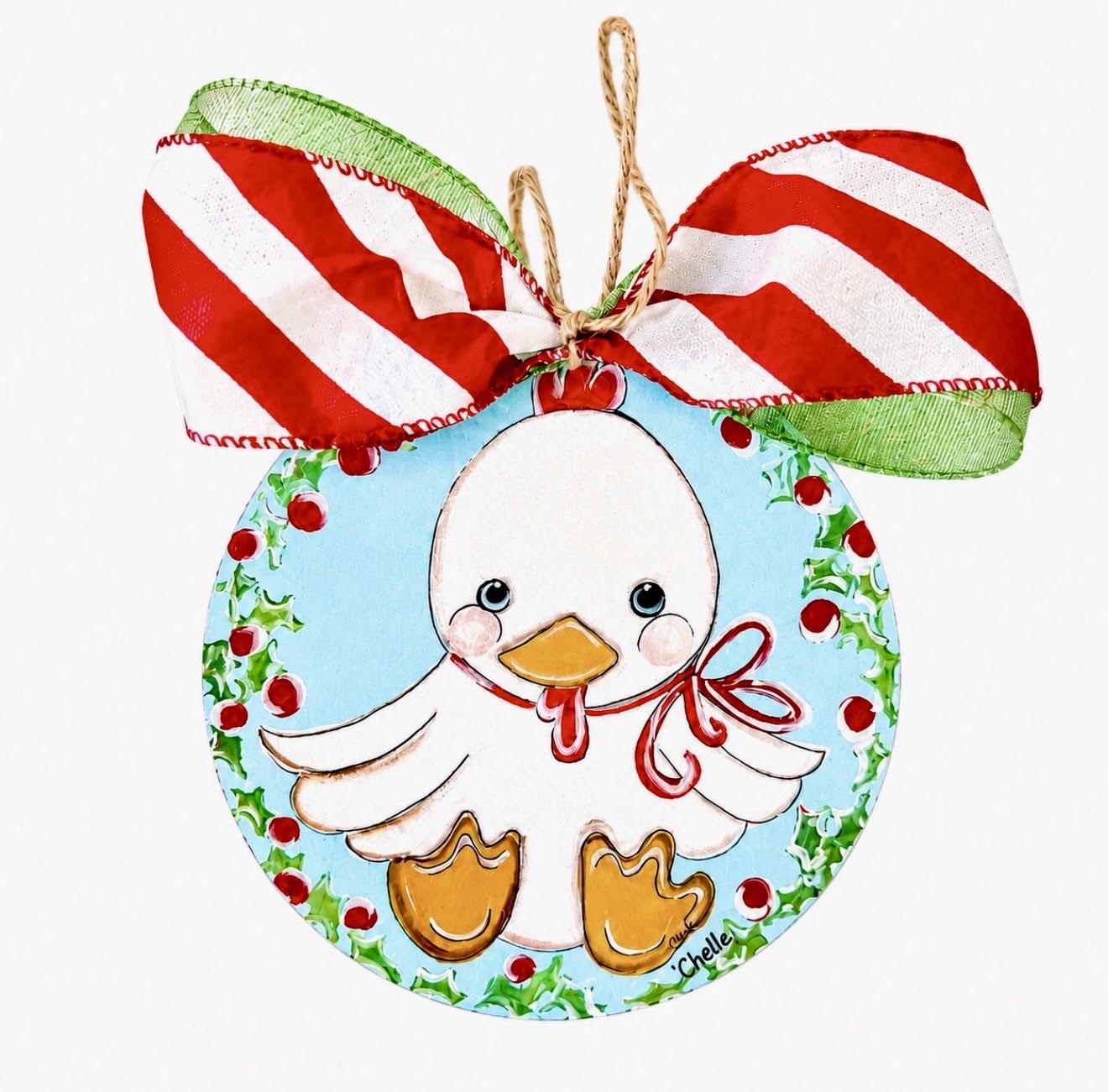 Christmas Ornament; Country Chicken