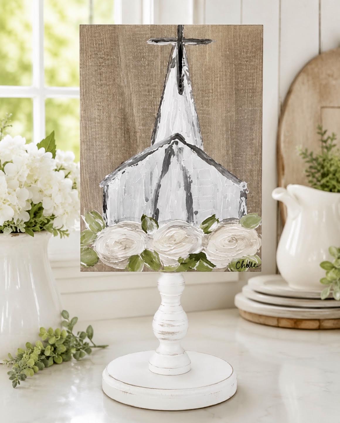 Seasonal & Everyday Toppers: Country Gray Church Topper