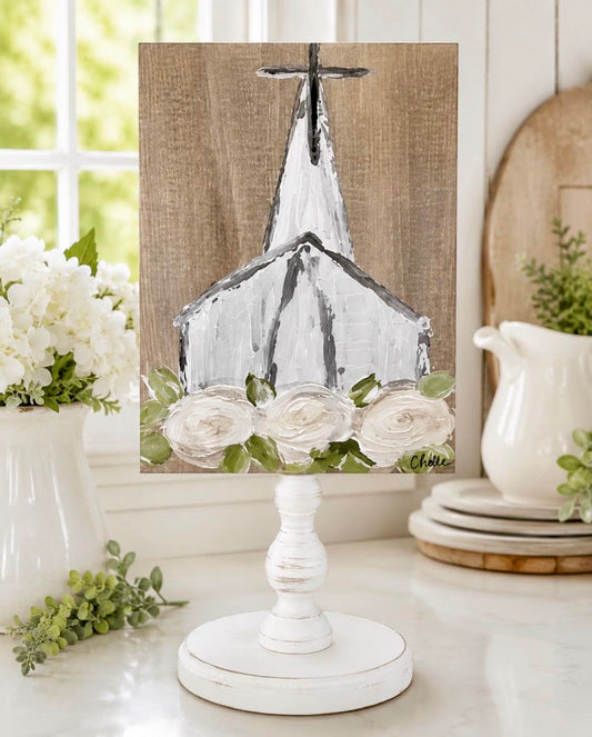 Seasonal & Everyday Toppers: Country Gray Church Topper