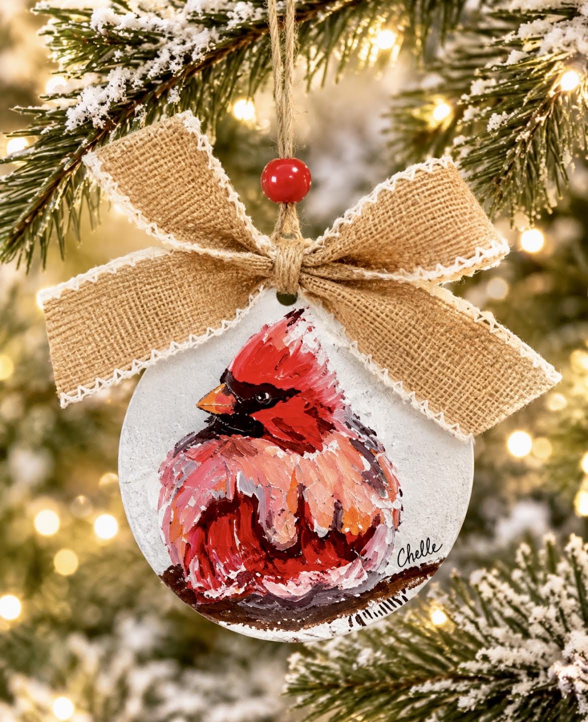 Christmas Ornament: Single Cardinal