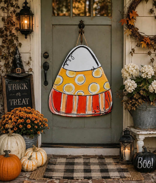 Door Hanger: Candy Corn, Halloween