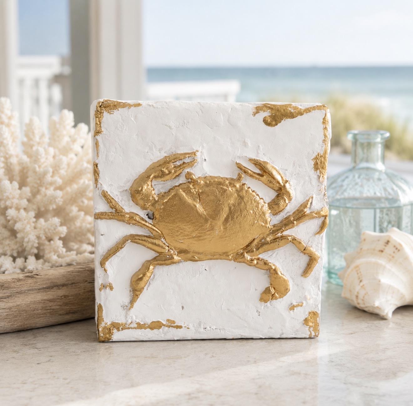 Canvas Clays 4 X 4:  Gold Crab