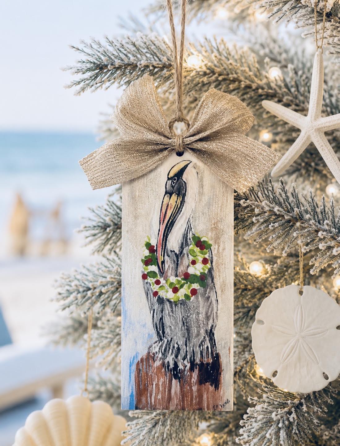 Christmas Ornament: Black Headed Pelican