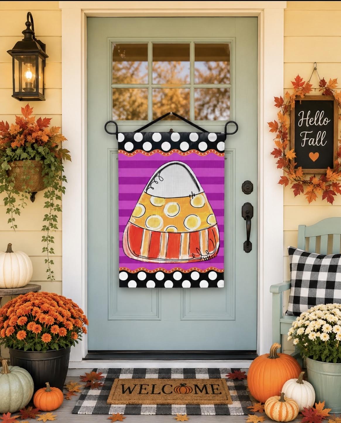 Garden Flag: A Candy Corn Halloween