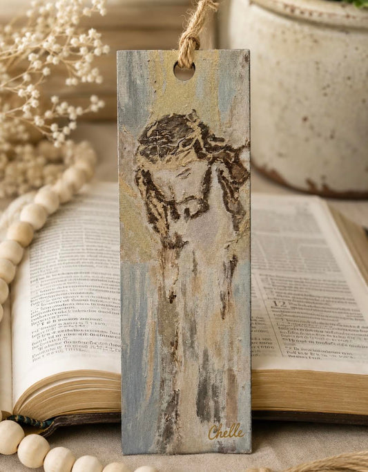 Wood Bookmark with Tassel: Jesus