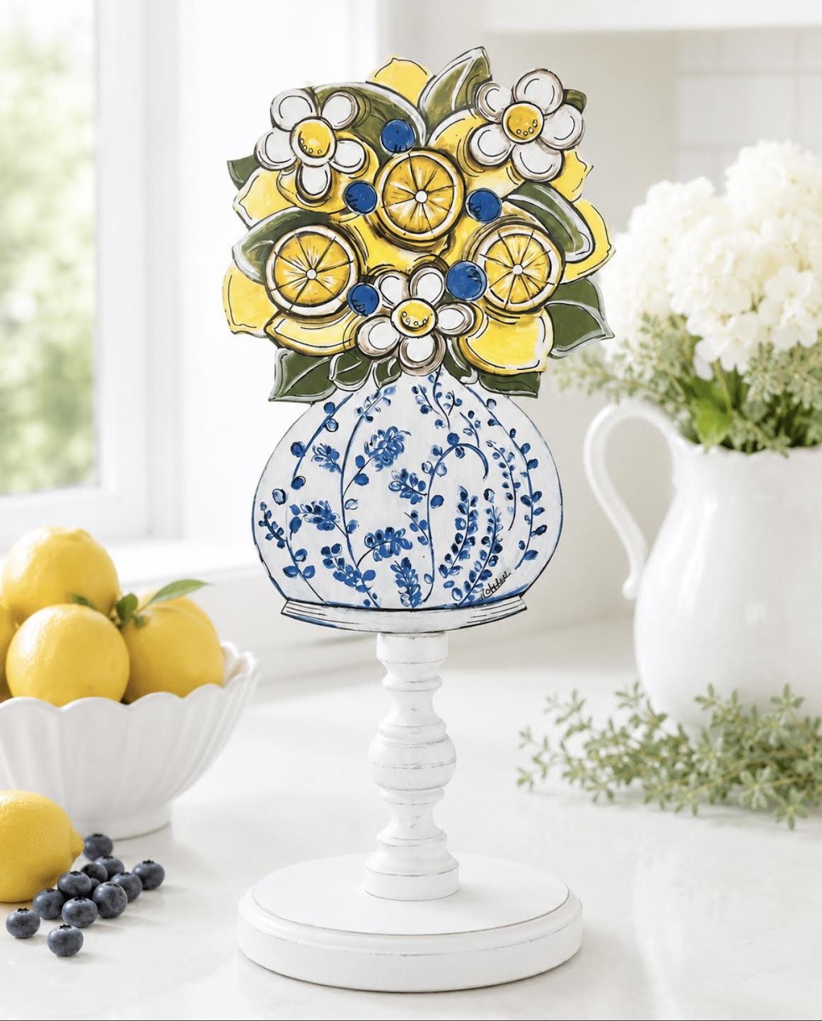 Seasonal & Everyday Topper: Lemons &  Chinoiserie