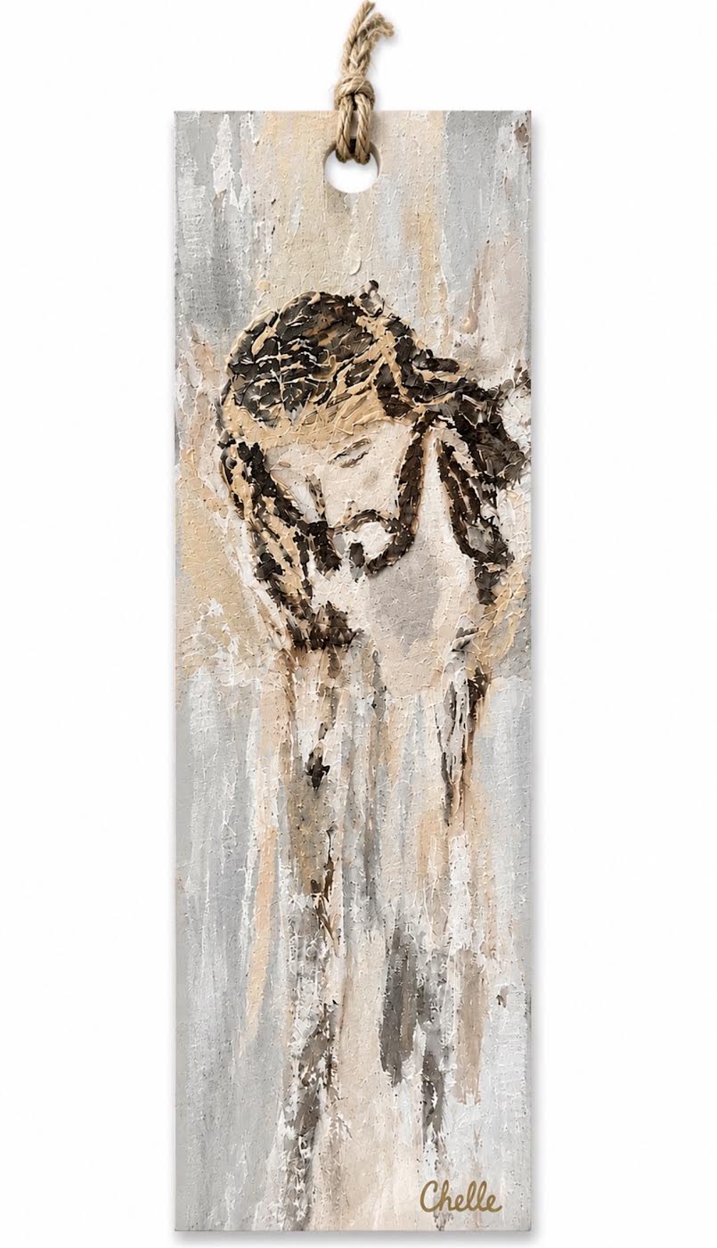 Wood Bookmark with Tassel: Jesus