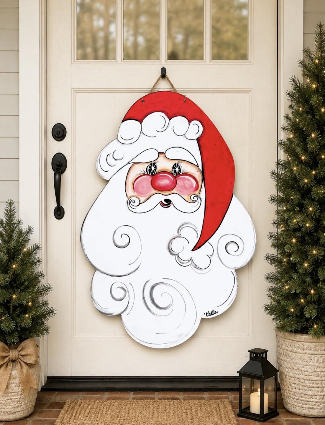 Door Hanger; Christmas, Santa, Large