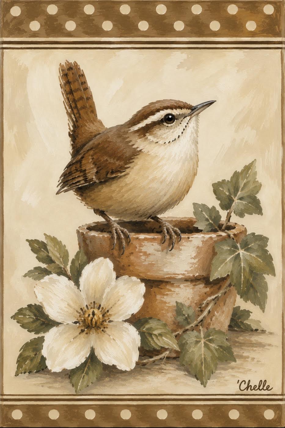 Garden Flag: Single Fall Bird