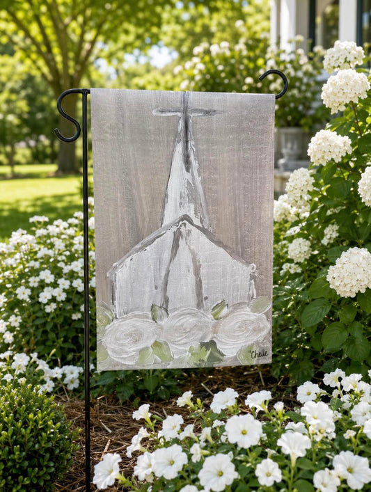 Garden Flag: Country Gray Church
