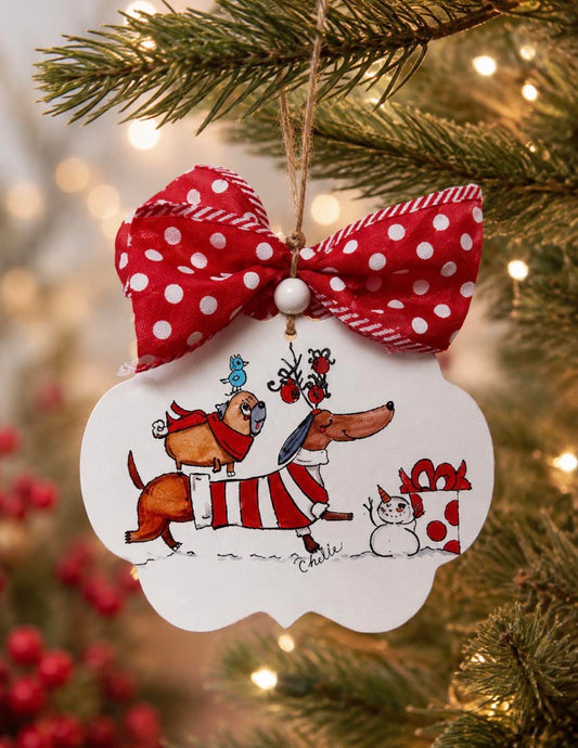 Christmas Ornament: Daschund & Friends