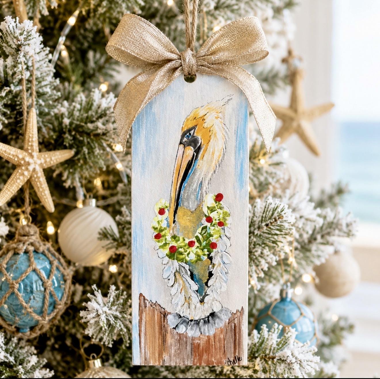 Christmas Ornament; Yellow Headed Pelican