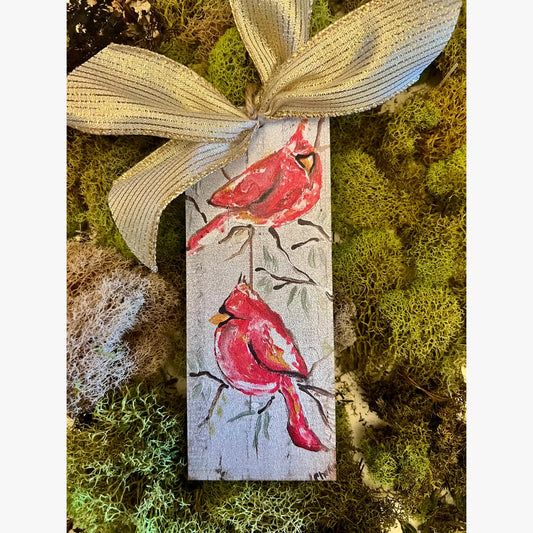 Christmas Ornament: Twin Winter Cardinals