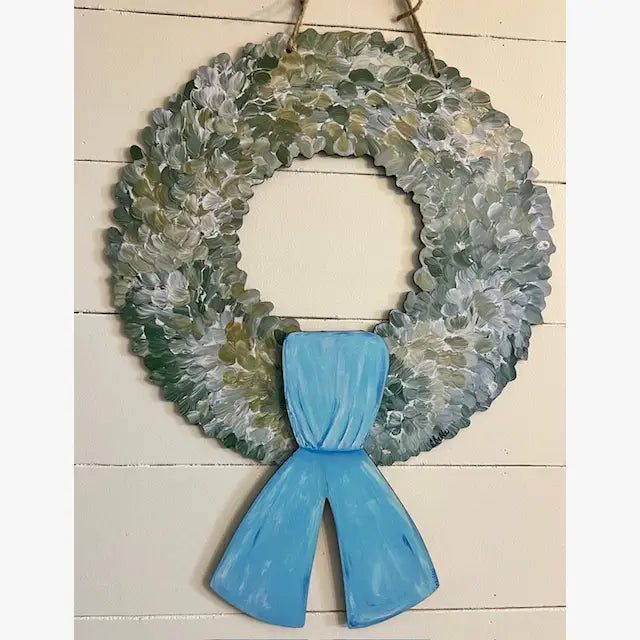 Interchangeable Boxwood Attachments: Blue Sash