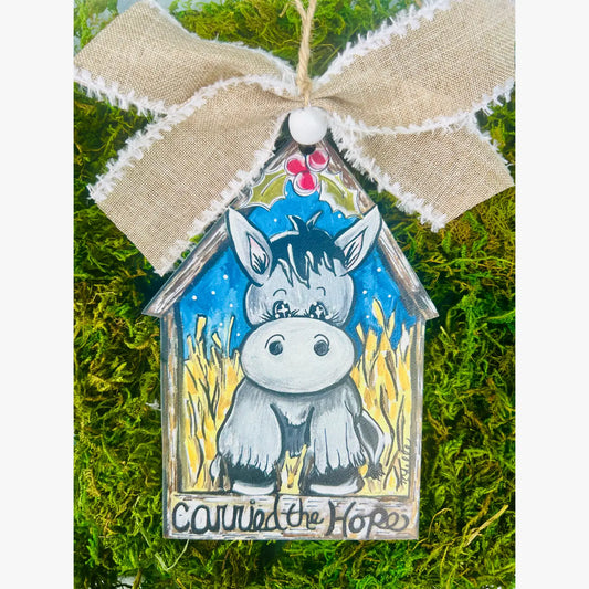 Christmas Ornament: Carried the Hope, Donkey