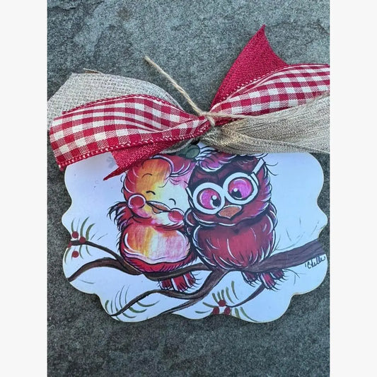 Christmas Ornament; Love Bird Cardinals