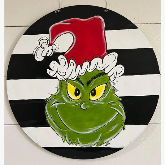 Door Hanger: Christmas, Santa Grinch