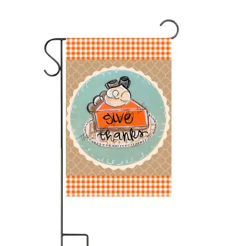 Garden Flag: Fall Thanksgiving Pumpkin Pie
