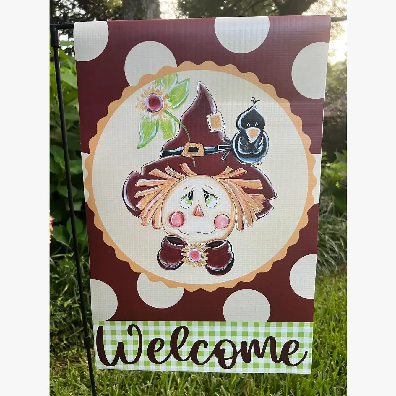 Garden Flag: Fall Thanksgiving Scarecrow