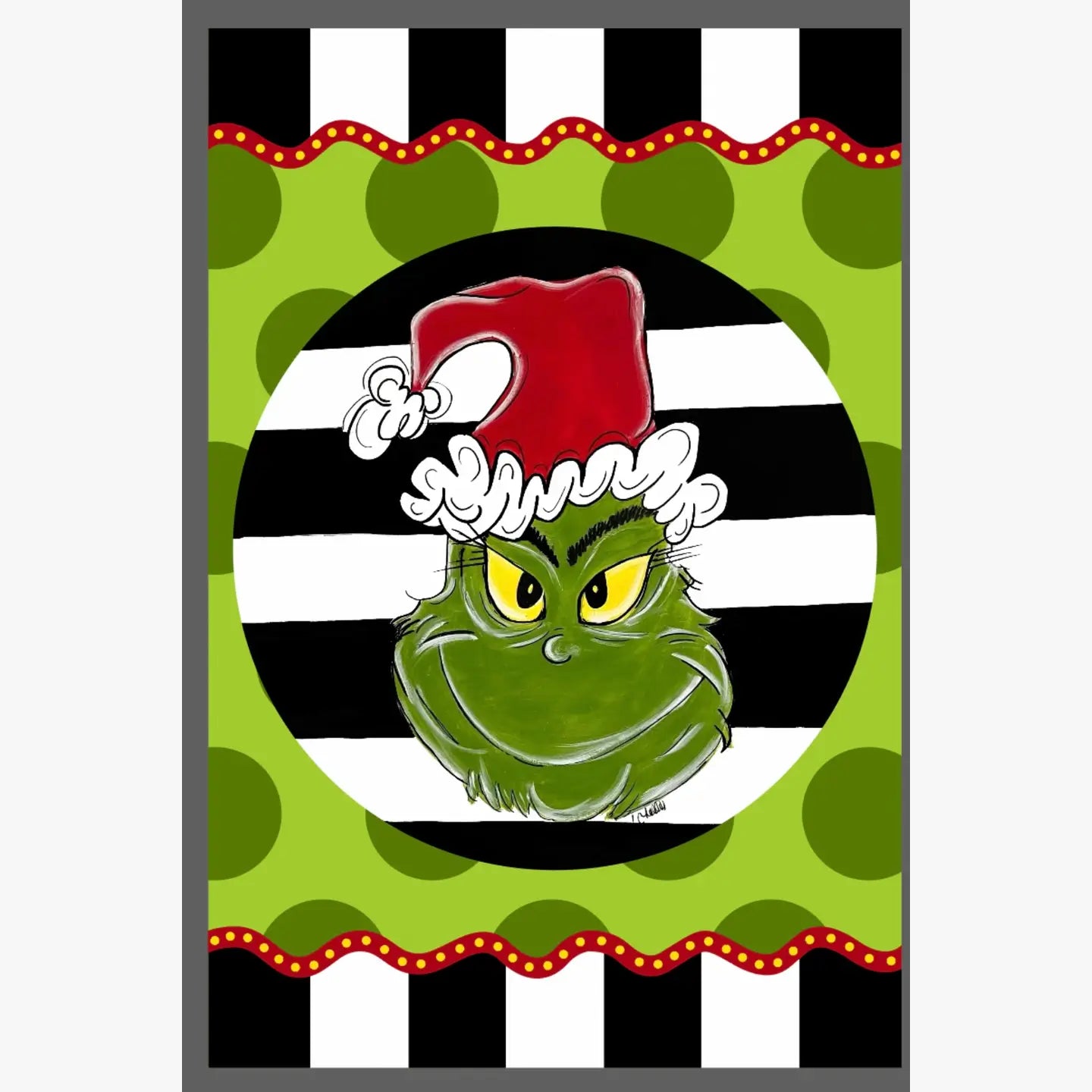 Garden Flag; Christmas, Santa Grinch