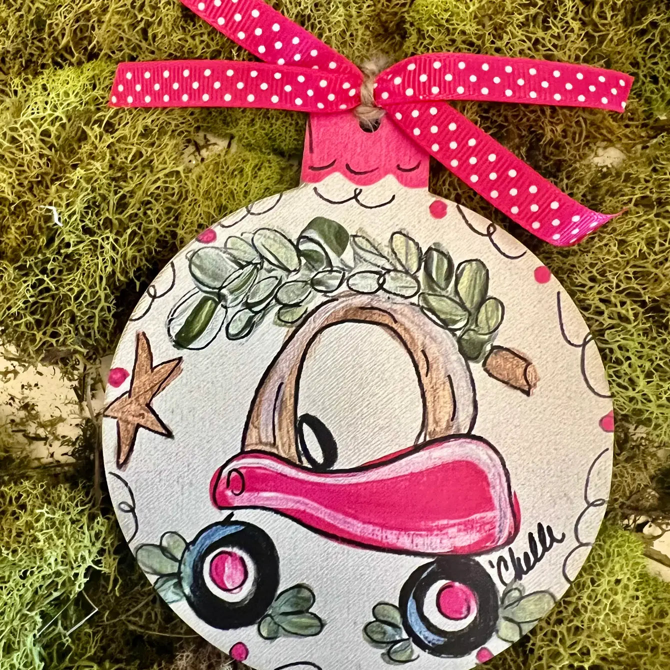 Christmas Ornament: Pink Toy Car