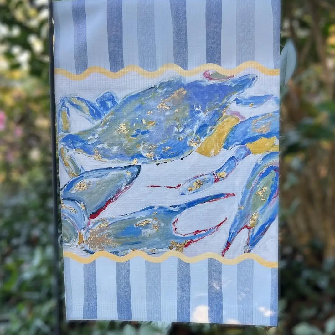 Garden Flag: Stripped Blue Crab