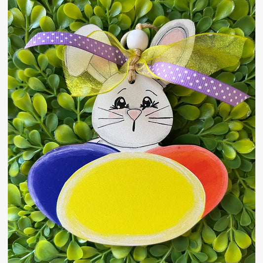 Easter Basket Tags & Wreath Attachments: Colorful Bunny