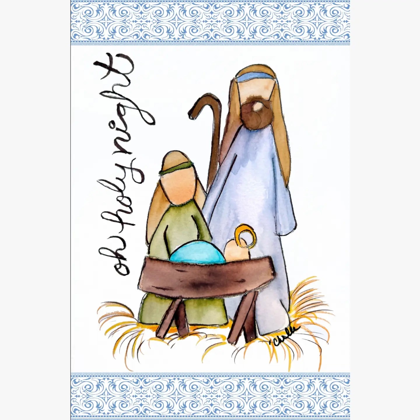 Garden Flag; Christmas, Oh Holy Night