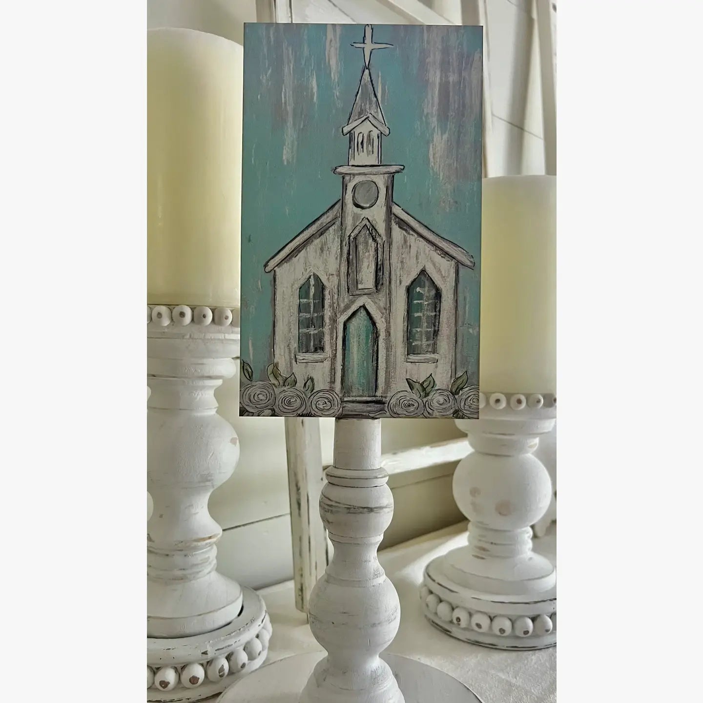 Seasonal & Everyday Toppers: Country Aqua Church