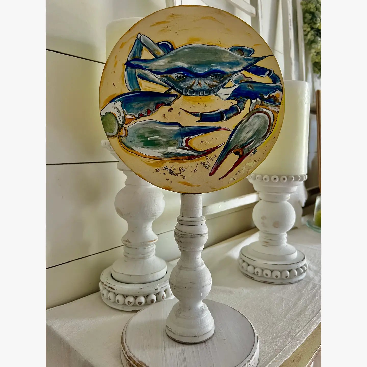 Seasonal & Everyday Toppers: Blue/Mustard Crab