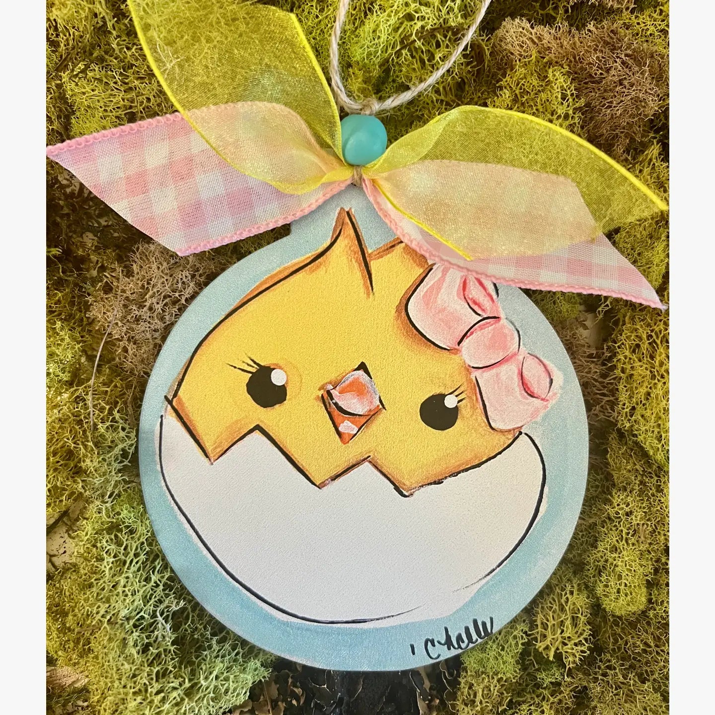 Easter Basket Tags & Wreath Attachments: Chick in Egg