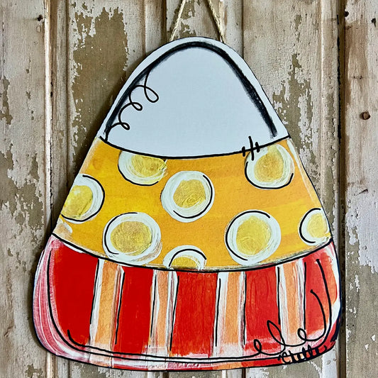 Door Hanger: Candy Corn, Halloween