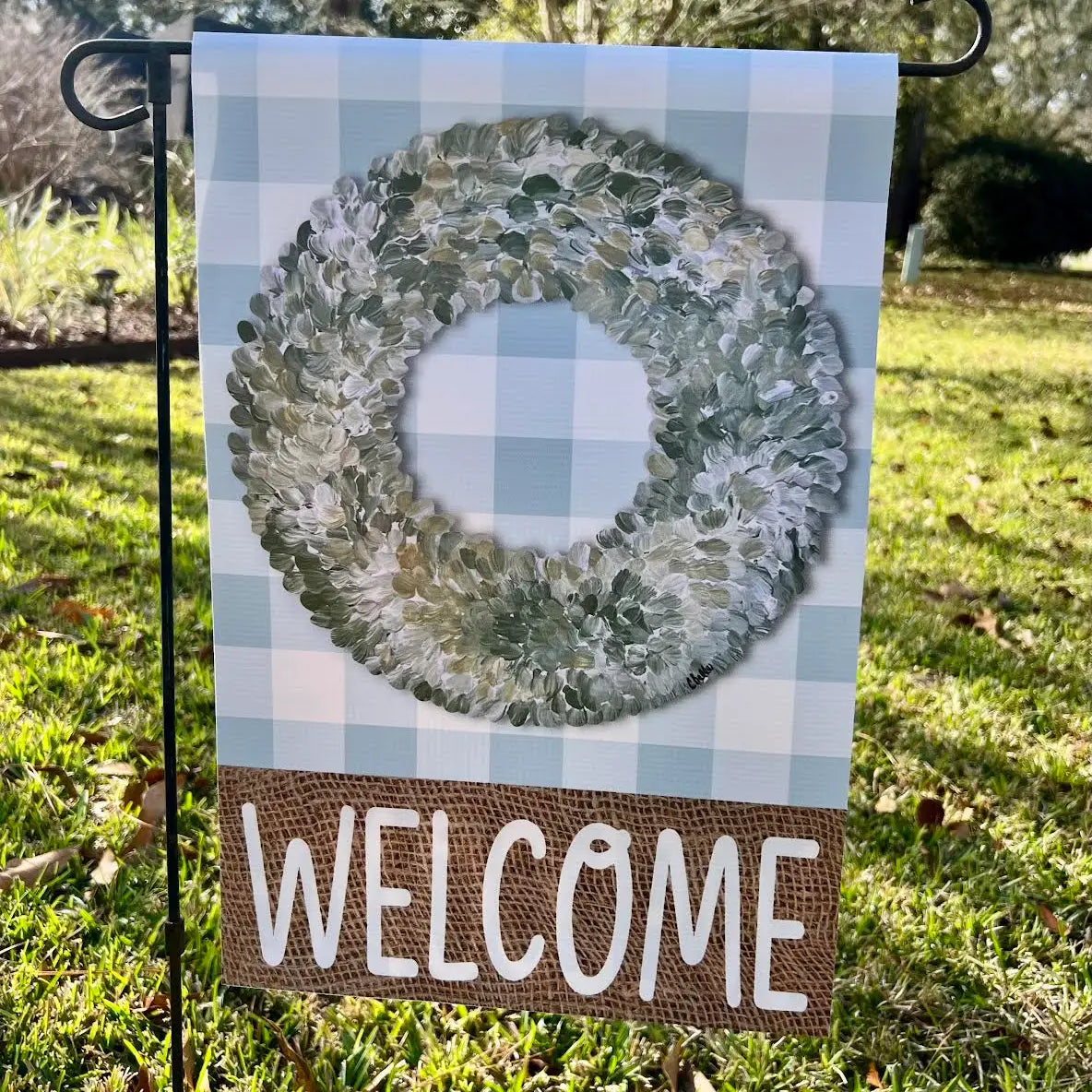 Garden Flag: Welcome Boxwood