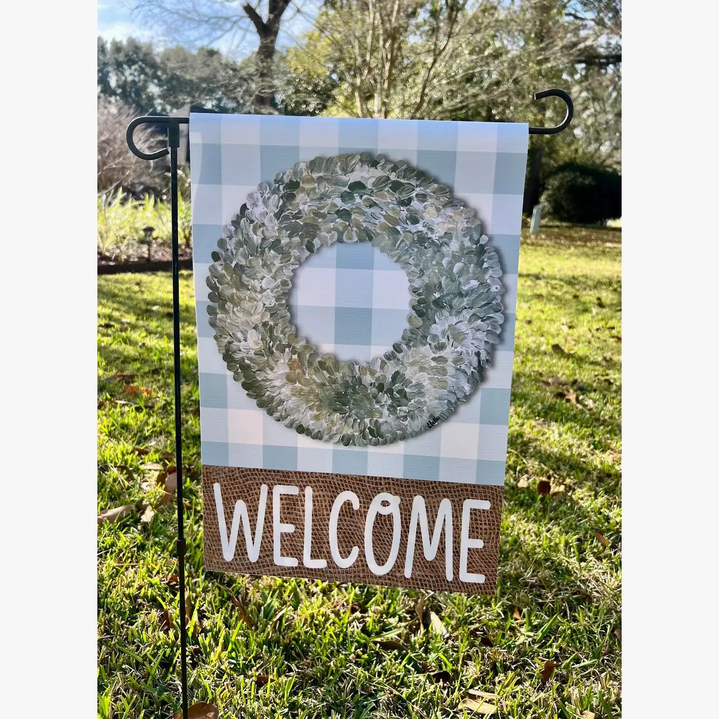 Garden Flag: Welcome Boxwood