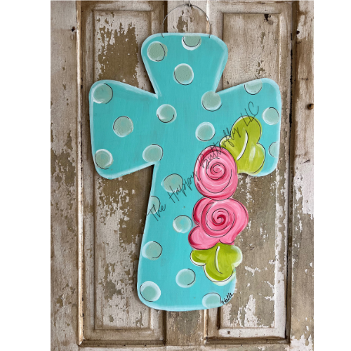 Dixie Dazzle Cross: Custom Spring/Summer Door Hanger