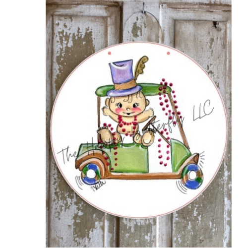 Mardi Gras Max: Custom Mardi Gras Door Hanger