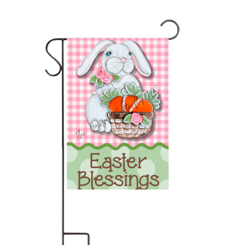 Blossom Bunny Blessings: Custom Flag