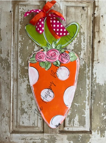 Crunch, the Carrot: Custom Spring Door Hanger