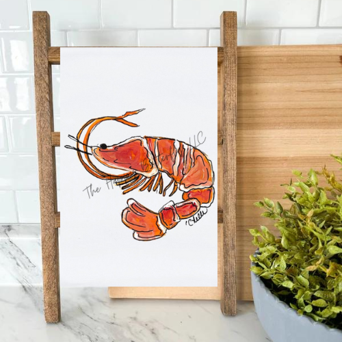 Shrimply Irresistible: Custom Tea Towel