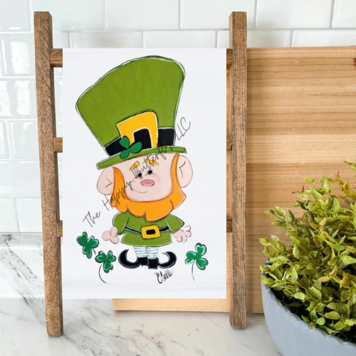 Sprout the Shamrock: Custom Tea Towel