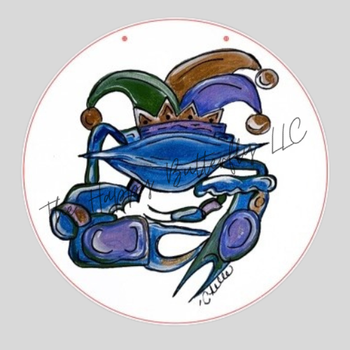 Krewe the Crab: Custom Mardi Gras Door Hanger