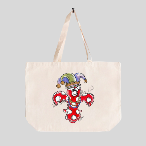 Creole Queen: Custom Mardi Gras Tote Bag- Large Size