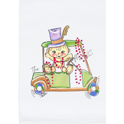 Mardi Gras Max: Custom Mardi Gras Tea Towel