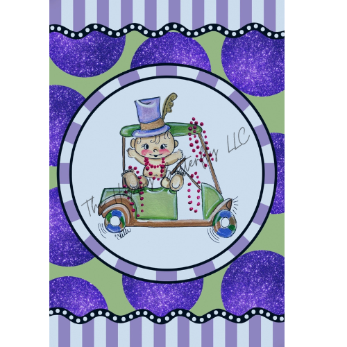 Mardi Gras Max: Custom Mardi Gras Flag